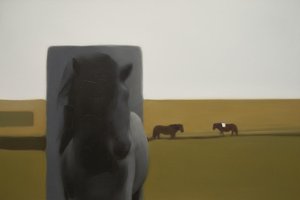 Ethereal Resonance In Ochre And Shadow: A Singular Study Of Form — Jacques Villedieu