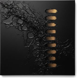 Obsidian Veins And Gilded Echoes: A Monolithic Study In Organic Tension — David Moreau, Abstract Expressionism