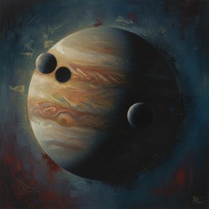 Celestial Resonance In Ochre And Void: A Singular Orbit — Jacques Villedieu