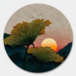 Primordial Radiance: A Singular Impasto Tondo Of Earthy Shadows And Amber Light — David Moreau