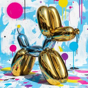 Gilded Radiance Amidst A Spontaneous Symphony Of Chromatic Splatter And Fluid Motion — Philippe Masson