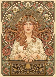 The Gilded Serenity Of Eternal Spring — Isabelle Michel, Art Nouveau