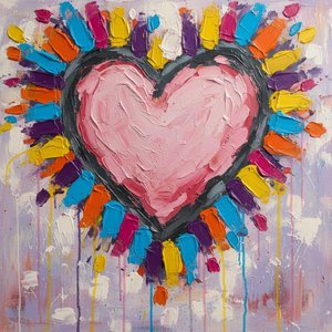 Pulso Radiante De Rosa: Un Estudio Impasto Explosivo De Espontaneidad Cromática — Laurent Delcourt