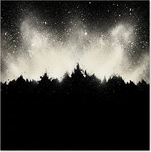Celestial Dust Above The Obsidian Edge: A Monochromatic Convergence Of Void And Light — Christian Noiret