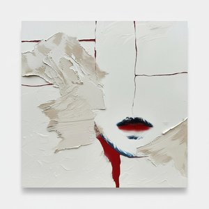 Fragmented Crimson Echoes In A Monolithic Study Of Porcelain And Shadow — David Moreau