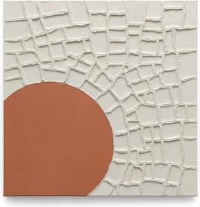 Monolithic Terracotta Arc Amidst A Sculptural Mosaic Of Earthy Cream Tones — David Moreau