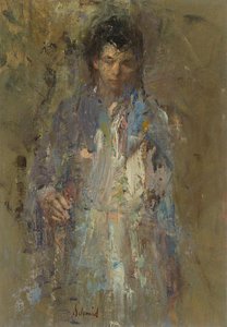 Untitled (figure In A Blue Cloak) — Richard Schmid