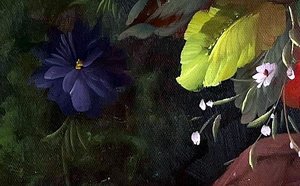 Romantic Floral Still Life In Golden Vase