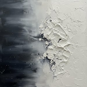 Monolithic Emergence: A Singular Study Of Light Colliding With The Infinite Void — David Moreau, Plaster & Texture Art