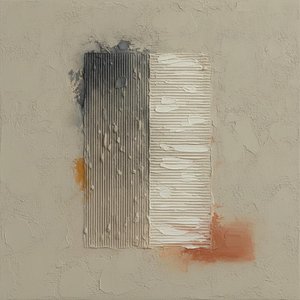 Interwoven Charcoal Grooves And Terracotta Relief — David Moreau