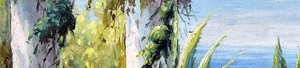 Impressionist Mediterranean Terrace Overlooking Sea