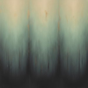 Atmospheric Shadows Of Deep Teal And Seafoam Within A Solemn Aqueous Descent — Christian Noiret, Contemporary Abstract Painting