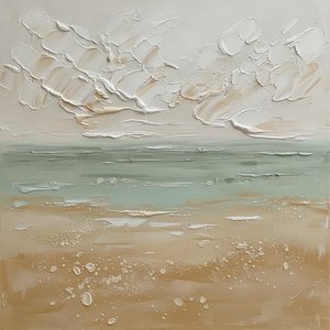 Layers Of Sage And Salted Sand — David Moreau, Plaster & Texture Art