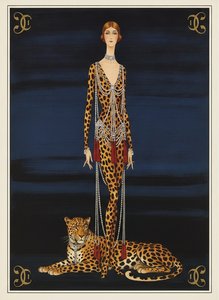 Leopard And Pearl Strands Amidst Midnight Blue — Valentin Laurent De Courcey