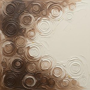 Earthen Echoes: A Monumental Study Of Concentric Ripples And Sculptural Earth Tones — David Moreau, Contemporary Abstract