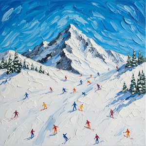 Ascent Of Cerulean Peaks: A Sculptural Study In Kinetic Alpine Motion — David Moreau
