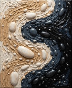 Monolithic Flow Of Sculpted Earth And Ethereal Charcoal Tides — David Moreau