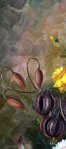 Barockes Blumenstillleben Mit Rosen Und Lilien