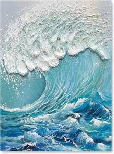 Cerulean Surge: A Monumental Study Of Kinetic Motion And Sculptural Sea Foam — David Moreau