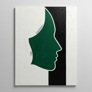 Monolithic Silence: A Sculptural Profile In Verdant Forest And Midnight Shadows — Laurent Fabre