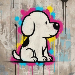 Urban Innocence: A Singular Vision Of Neon Splatter And Street Art Grace — Laurent Girard