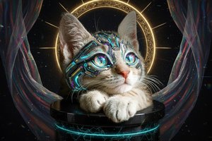 Neural Divinity: The Gilded Sentinel — Isabelle Perrin