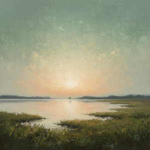 Ethereal Dawn Over Silent Marshes: A Singular Vision Of Solitude And Light — Christian Noiret