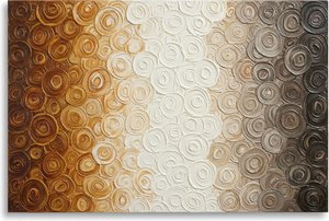 Rhythmic Topographies In Ochre And Charcoal: A Singular Impasto Meditative Study — David Moreau