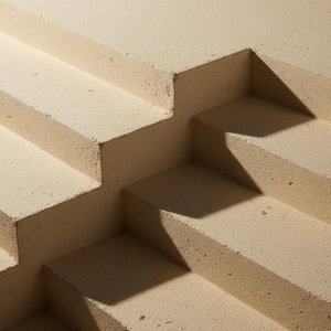 Monolithic Shadows In Sandstone: A Meditative Study Of Geometric Architectural Permanence — Laurent Roche