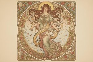 Ethereal Bloom: The Gilded Muse In Reverie — Isabelle Michel