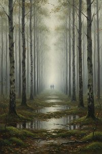 The Ethereal Path: A Study In Silvered Silence — Jacques Villedieu, Lyrical Landscape (realism)
