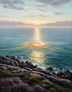 Celestial Convergence: The Gilded Vortex at Twilight