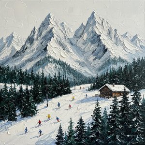 Monolithic Peaks In Silent White With Flecks Of Primordial Alpine Motion — David Moreau