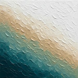 Ethereal Strata: A Meditative Study Of Luminous Cream And Deep Oceanic Tones — David Moreau