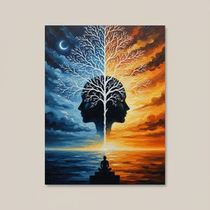 Celestial Equilibrium: A Meditative Symphony Of Lunar Dusk And Solar Dawn — Christian Noiret