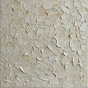 Ethereal Relief In Cream: A Monumental Study Of Tactile Serenity And Light — David Moreau, Plaster & Texture Art