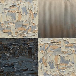 Fragmented Monolith: A Study In Structured Impasto And Linear Earth Tones — David Moreau