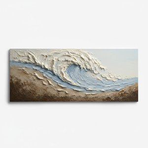 Ephemeral Surge: A Monumental Study Of Churning Cerulean And Earthbound Umber — David Moreau