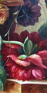 Baroque Floral Still Life With Roses And Peonies