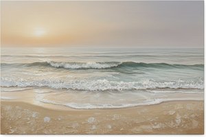 Ethereal Horizon: A Singular Vision Of Misted Gold And Serene Coastal Light — Laurent Roche