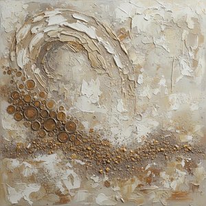 Celestial Echoes In Bronze And Cream: A Monumental Study Of Organic Texture — David Moreau