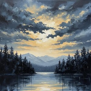 Eternal Radiance: A Sculptural Symphony Of Gilded Light And Obsidian Mountain Shadows — Christian Noiret