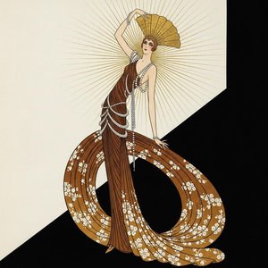Gilded Figure In Radiating Ochre And Midnight Black — Valentin Laurent De Courcey