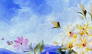Impressionistic Floral Bouquet In Dark Basket