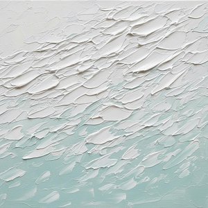 Ethereal Relief In Mint And Cream: A Meditative Study Of Sculptural Light — David Moreau