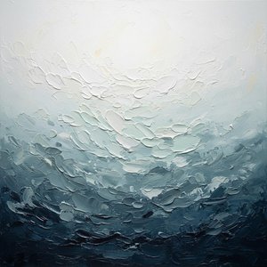 Celestial Tides In Ivory And Obsidian: A Monumental Study Of Sculpted Light — David Moreau, Plaster & Texture Art