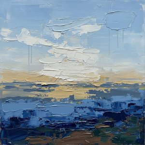 Luminous Horizon: A Singular Study Of Atmospheric Depth And Ethereal Light — Christian Noiret, Contemporary Abstract