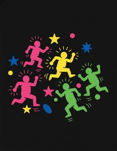 Chromatic Kineticism: A Singular Dance Of Neon Silhouettes In Infinite Void — Étienne Schmitt