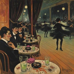 The Nocturnal Gambit: Shadows Of The Cabaret — Arthur Muller, Post-impressionism