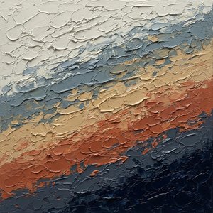 Fragmented Strata Of Midnight Ochre And Ethereal Slate In Heavy Impasto — David Moreau, Contemporary Abstract